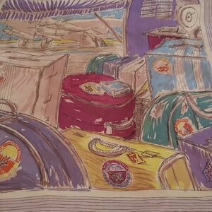 Colorful Travel-Inspired Scarf